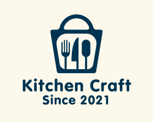 Blue Bag Utensils  logo design