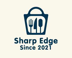 Blue Bag Utensils  logo design