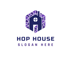 Violet Mosaic House logo design