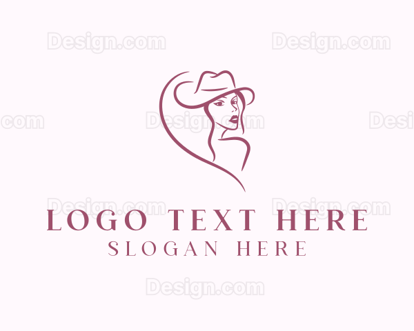 Cowgirl Ranch Woman Logo
