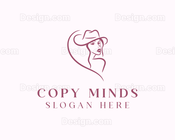 Cowgirl Ranch Woman Logo