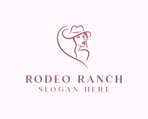 Cowgirl Ranch Woman logo design