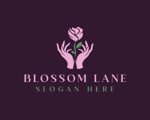 Florist Hand Rose logo