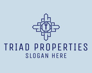 Property Developer Construction Cross logo design