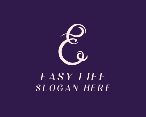 Feminine Salon Letter E logo design