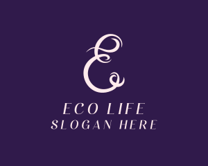 Feminine Salon Letter E logo design