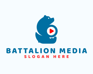 Bear Media Player  logo design