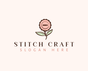 Sewing Button Flower logo