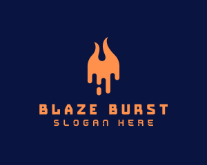 Digital Cyber Flame  logo design