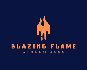 Digital Cyber Flame  logo design