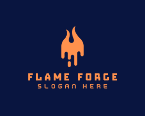 Digital Cyber Flame  logo design