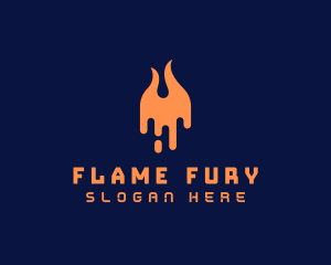 Digital Cyber Flame  logo design