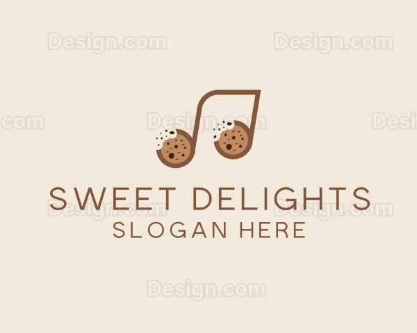 Cookie Bite Musical Note Logo