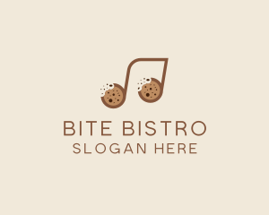 Cookie Bite Musical Note logo