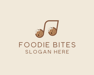 Cookie Bite Musical Note logo design