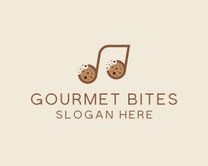 Cookie Bite Musical Note logo design