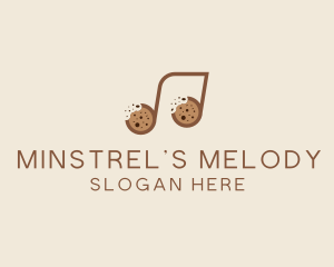 Cookie Bite Musical Note logo design