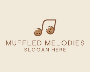 Cookie Bite Musical Note logo design