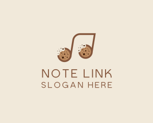 Cookie Bite Musical Note logo design