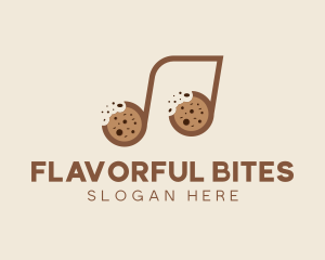 Cookie Bite Musical Note logo