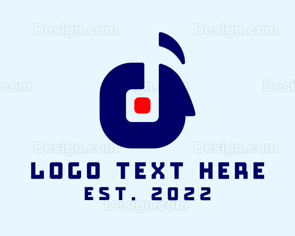 Music Headphones Disc Jockey Logo