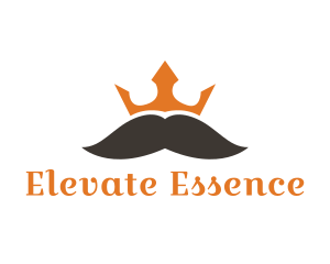 King Crown Mustache logo