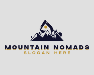 Mountain Excavator Quarry logo design