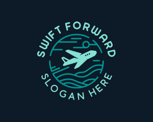 Airplane Flight Forwarding logo design