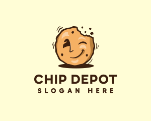Cartoon Food Cookie logo