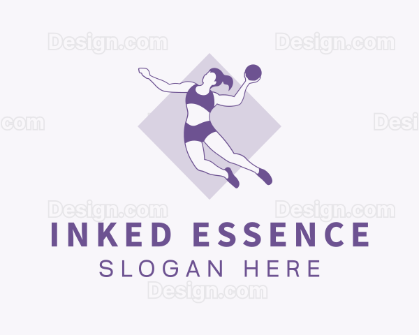 Violet Basketball Dunk Logo