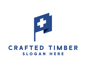 Cross Medical Flag logo design