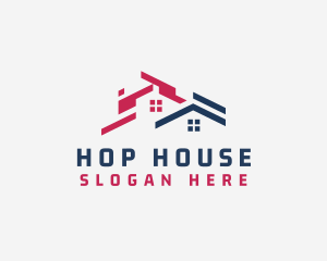 House Roofing Home Renovation logo design