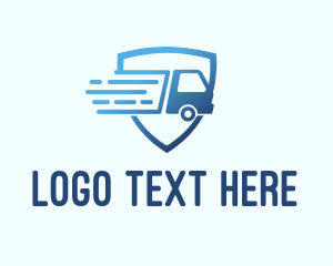 Blue Logistics Truck logo design