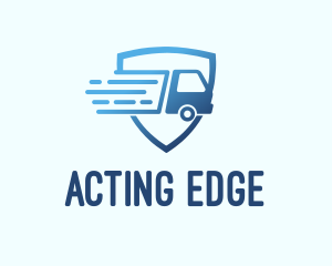 Blue Logistics Truck logo design