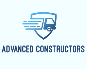 Blue Logistics Truck logo design