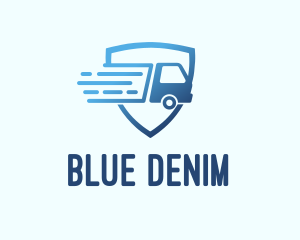 Blue Logistics Truck logo design