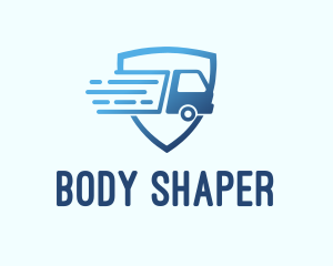 Blue Logistics Truck logo design