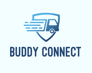 Blue Logistics Truck logo design