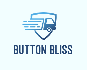 Blue Logistics Truck logo design