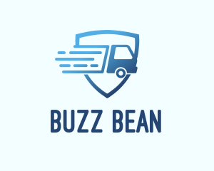 Blue Logistics Truck logo design