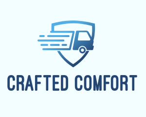 Blue Logistics Truck logo design