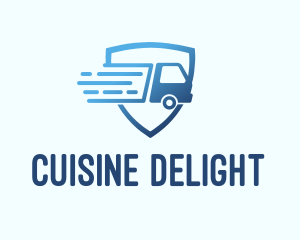 Blue Logistics Truck logo design