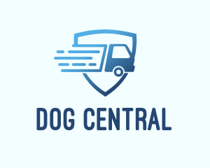 Blue Logistics Truck logo design