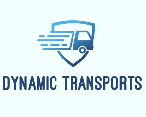 Blue Logistics Truck logo design