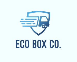 Blue Logistics Truck logo design