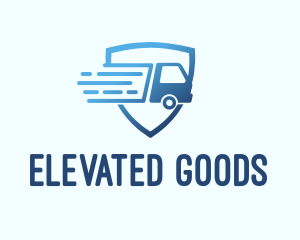 Blue Logistics Truck logo design