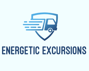 Blue Logistics Truck logo design