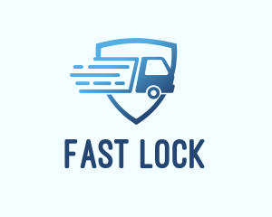 Blue Logistics Truck logo design