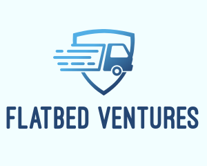 Blue Logistics Truck logo design