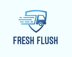 Blue Logistics Truck logo design